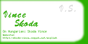 vince skoda business card